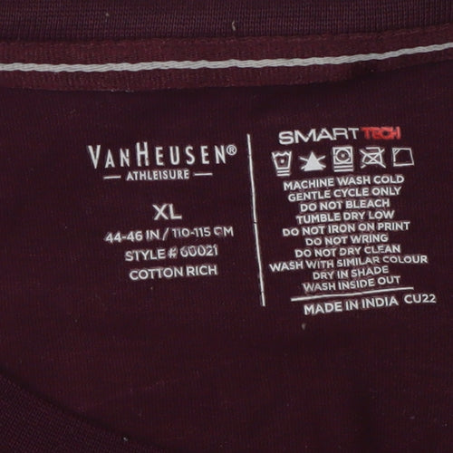 Van Heusen Men's Red XL Crew Neck T-Shirt