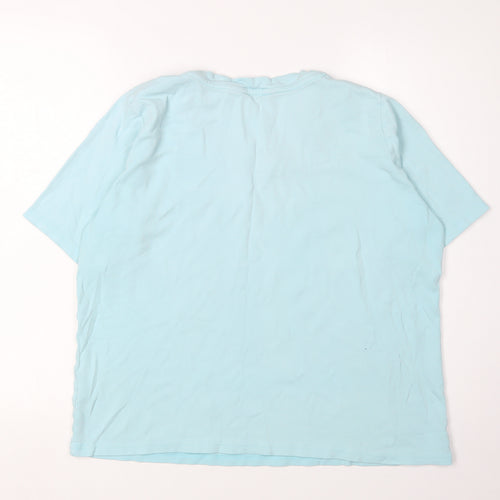 Isle Women's Blue V-Neck Short Sleeve T-Shirt XL
