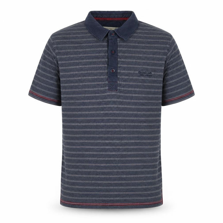 Regatta Men's Grey Striped Polo Shirt, Size M