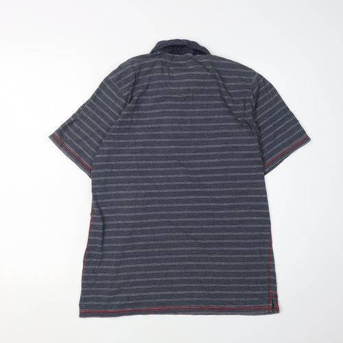 Regatta Men's Grey Striped Polo Shirt, Size M