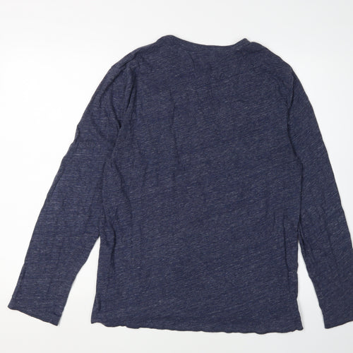GAP Men's Blue M Crew Neck Long Sleeve T-Shirt