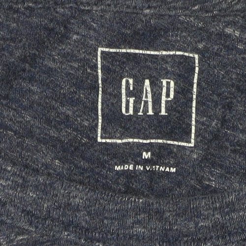 GAP Men's Blue M Crew Neck Long Sleeve T-Shirt