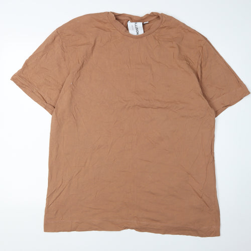 Collusion Men's Brown 3XL T-Shirt, Regular Fit, Cotton, Crew Neck