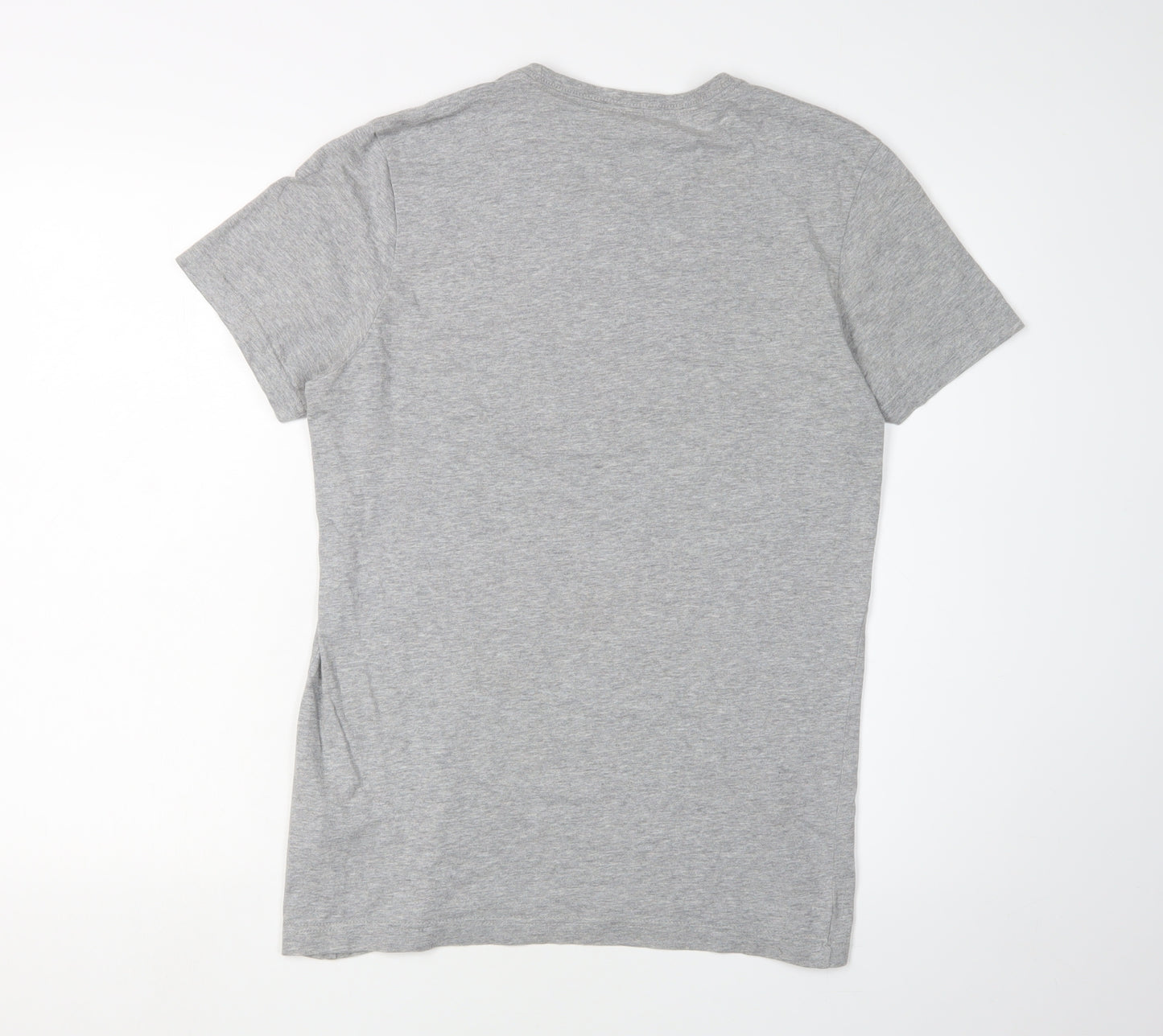 Adidas Men's Grey Cotton Short Sleeve T-Shirt S