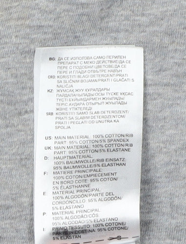 Adidas Men's Grey Cotton Short Sleeve T-Shirt S