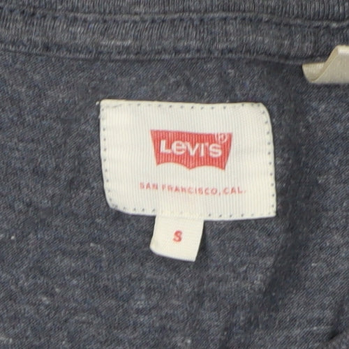Levi's Men's Grey Crew Neck T-Shirt, Size S, Classic Style