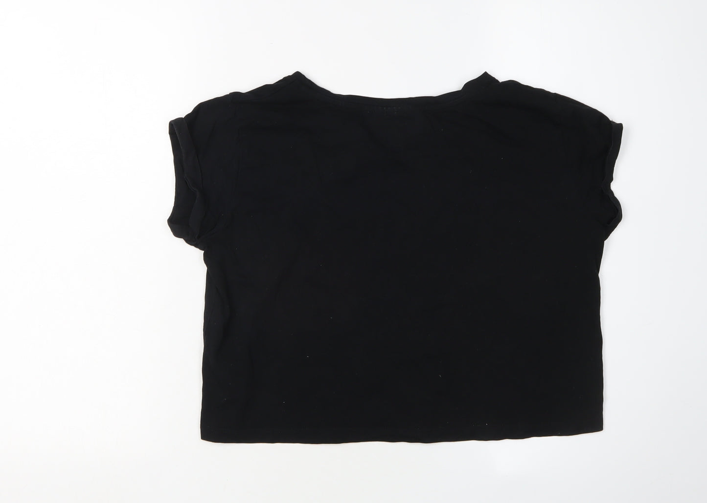 Coca-Cola Women's Black Cropped T-Shirt M