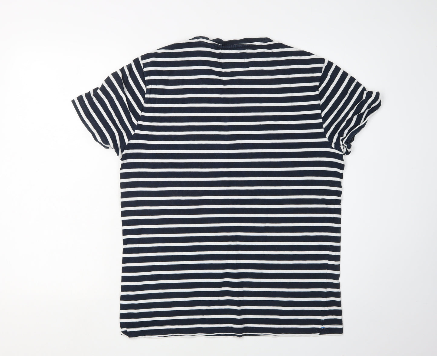 Penguin Men's Black Striped Cotton T-Shirt, Size L