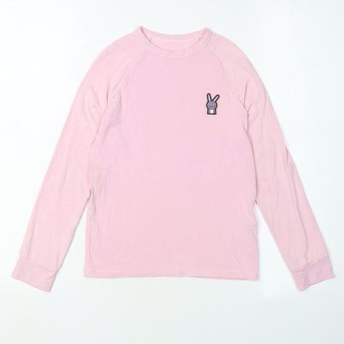 Dinoski Girls Pink Long Sleeve Basic T-Shirt 6-7 Years