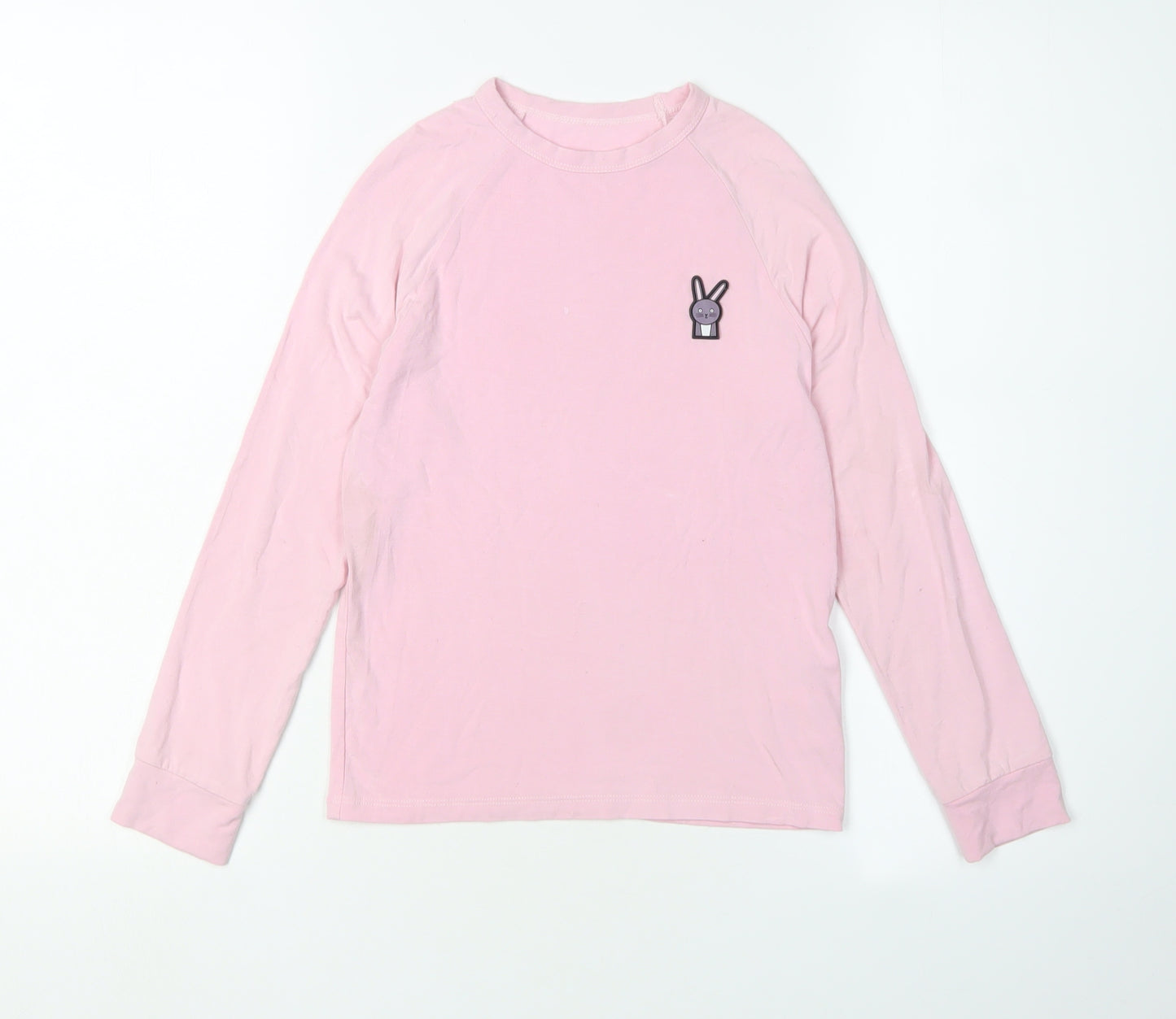 Dinoski Girls Pink Long Sleeve Basic T-Shirt 6-7 Years