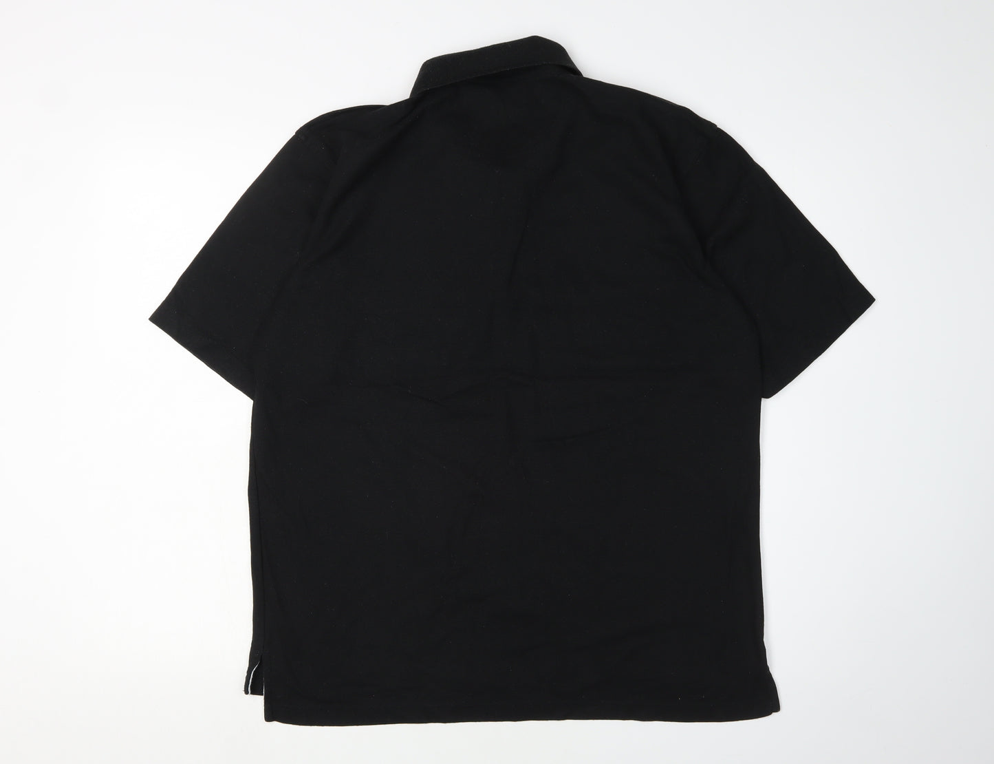 Umbro Men's Black Polo Shirt, Size L, Short Sleeve