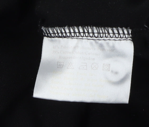 Umbro Men's Black Polo Shirt, Size L, Short Sleeve