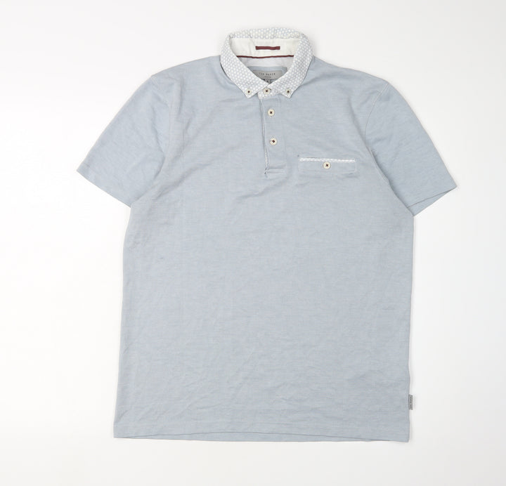 Ted Baker Men's Blue M Polo Shirt, Short Sleeve, Regular Fit
