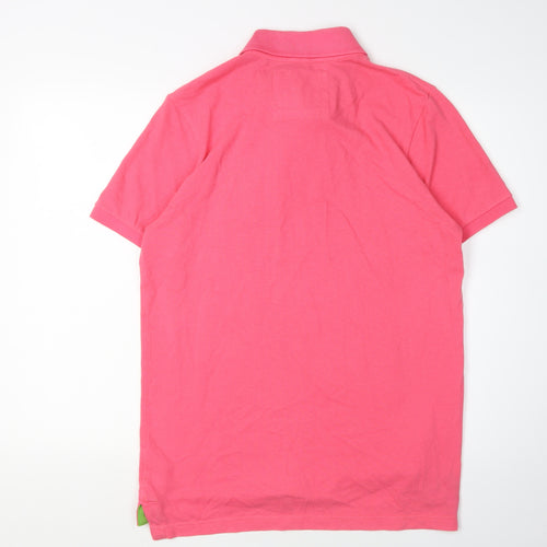 Abercrombie & Fitch Men's Pink Polo Shirt M