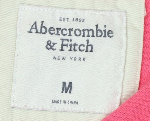 Abercrombie & Fitch Men's Pink Polo Shirt M