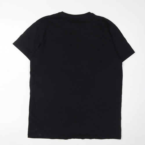 Esprit Men's Black Graphic Print T-Shirt, S, Regular Fit