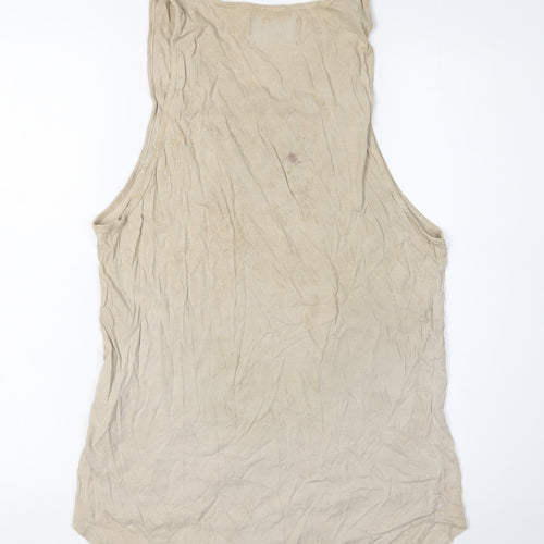 PacSun Beige Unisex Sleeveless Tank - M Cotton Casual
