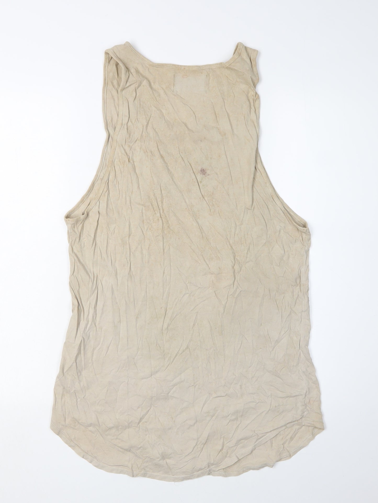 PacSun Beige Unisex Sleeveless Tank - M Cotton Casual