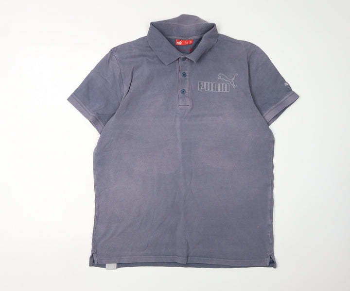 Puma Men's Blue Polo Shirt L Size Regular Fit