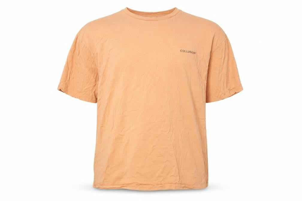 Collusion Beige Crew Neck T-Shirt 2XL Men Unisex