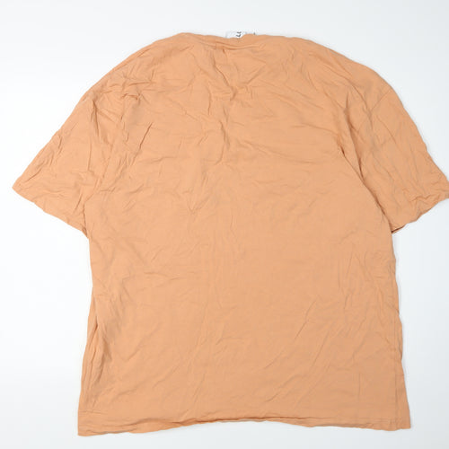 Collusion Beige Crew Neck T-Shirt 2XL Men Unisex