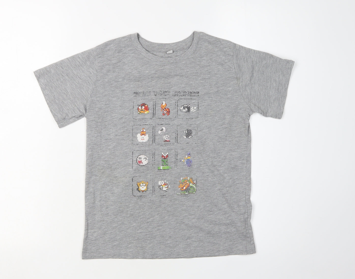 Nintendo Boys Grey Graphic Mario T-Shirt 9-10 Years