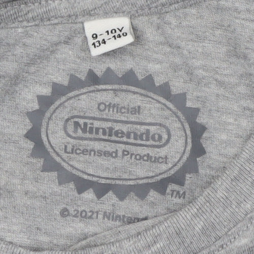 Nintendo Boys Grey Graphic Mario T-Shirt 9-10 Years