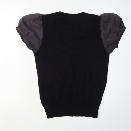 Nice Day Black Women's XL Pullover Jumper with Ruffle