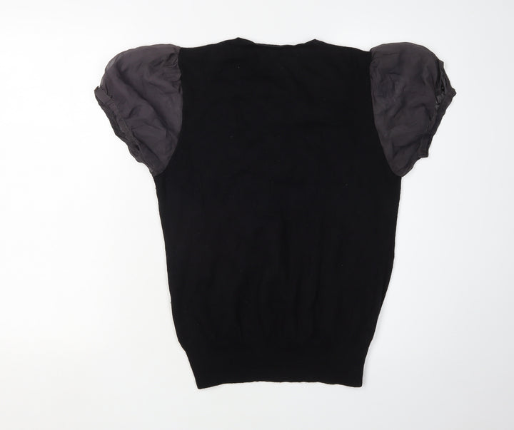 Nice Day Black Women's XL Pullover Jumper with Ruffle