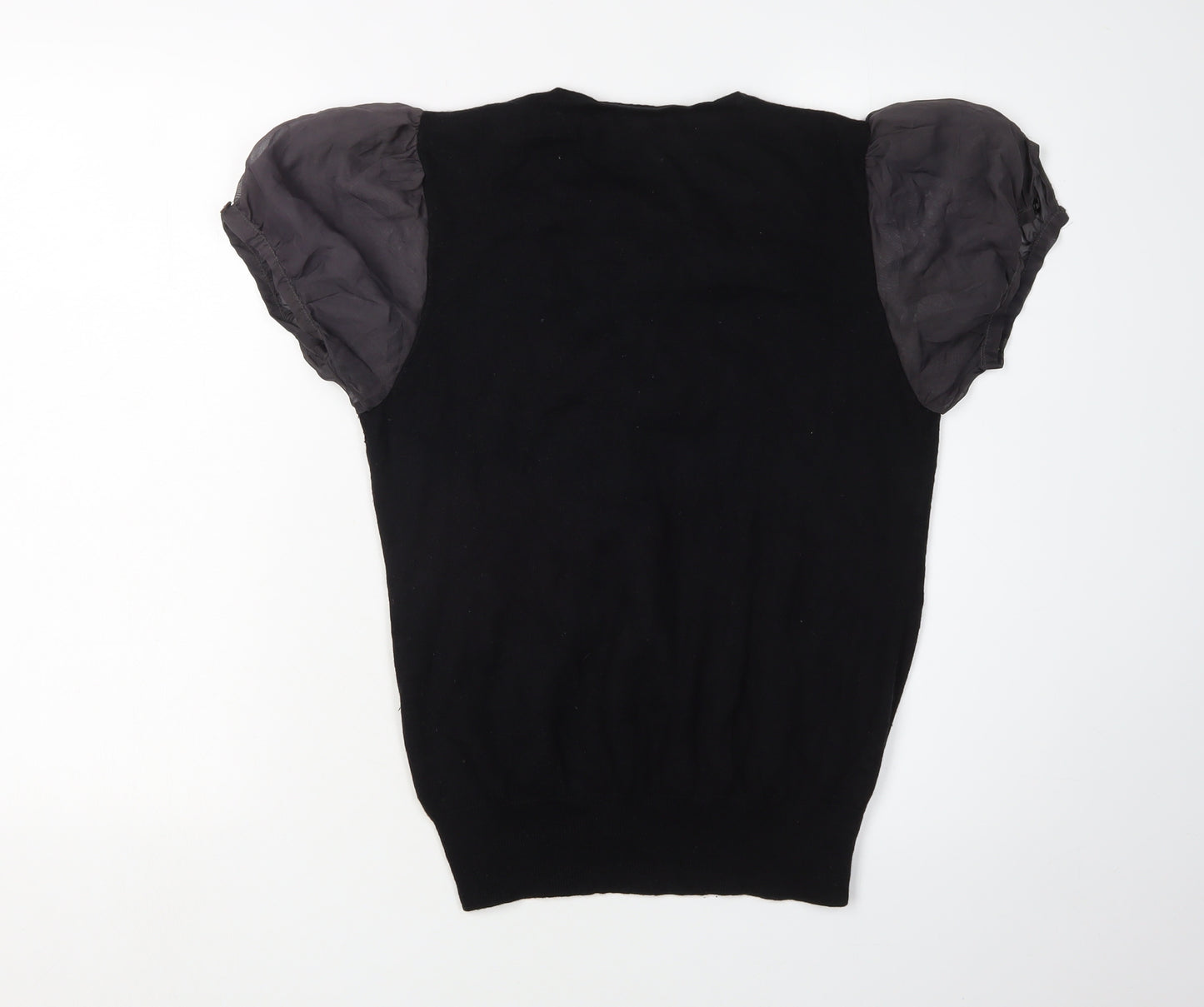 Nice Day Black Women's XL Pullover Jumper with Ruffle