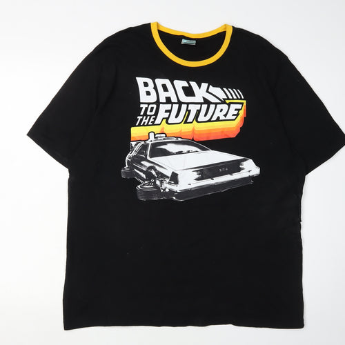 Truffle Shuffle Men's Black Large Retro Movie T-Shirt