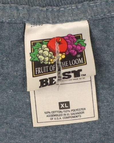 Fruit of the Loom Men’s Blue USA Graphic XL T-Shirt