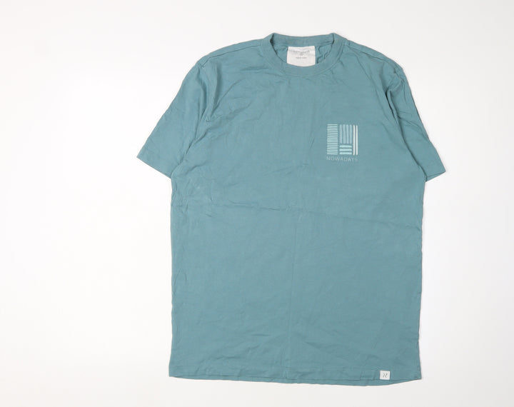 Nowadays Men's Blue Organic Cotton T-Shirt S