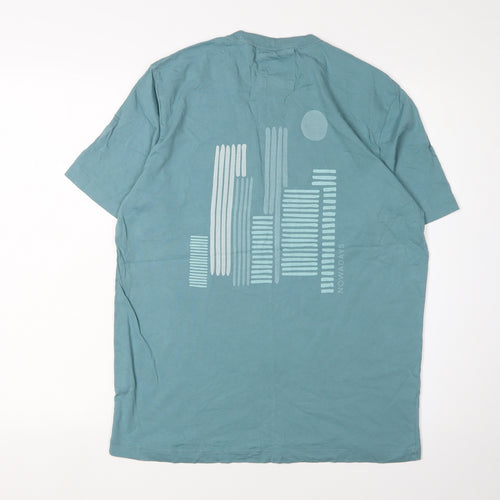 Nowadays Men's Blue Organic Cotton T-Shirt S