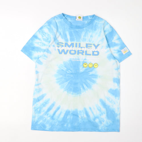 Smiley World Boys Blue Tie Dye Graphic T-Shirt 13-14 Years