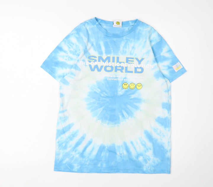 Smiley World Boys Blue Tie Dye Graphic T-Shirt 13-14 Years
