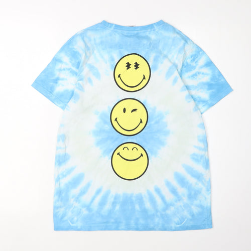 Smiley World Boys Blue Tie Dye Graphic T-Shirt 13-14 Years