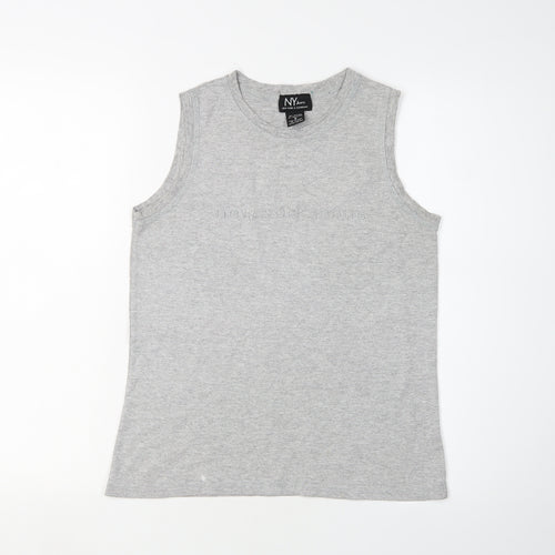 New York & Company Grey Sleeveless Women's Tank Basic Style