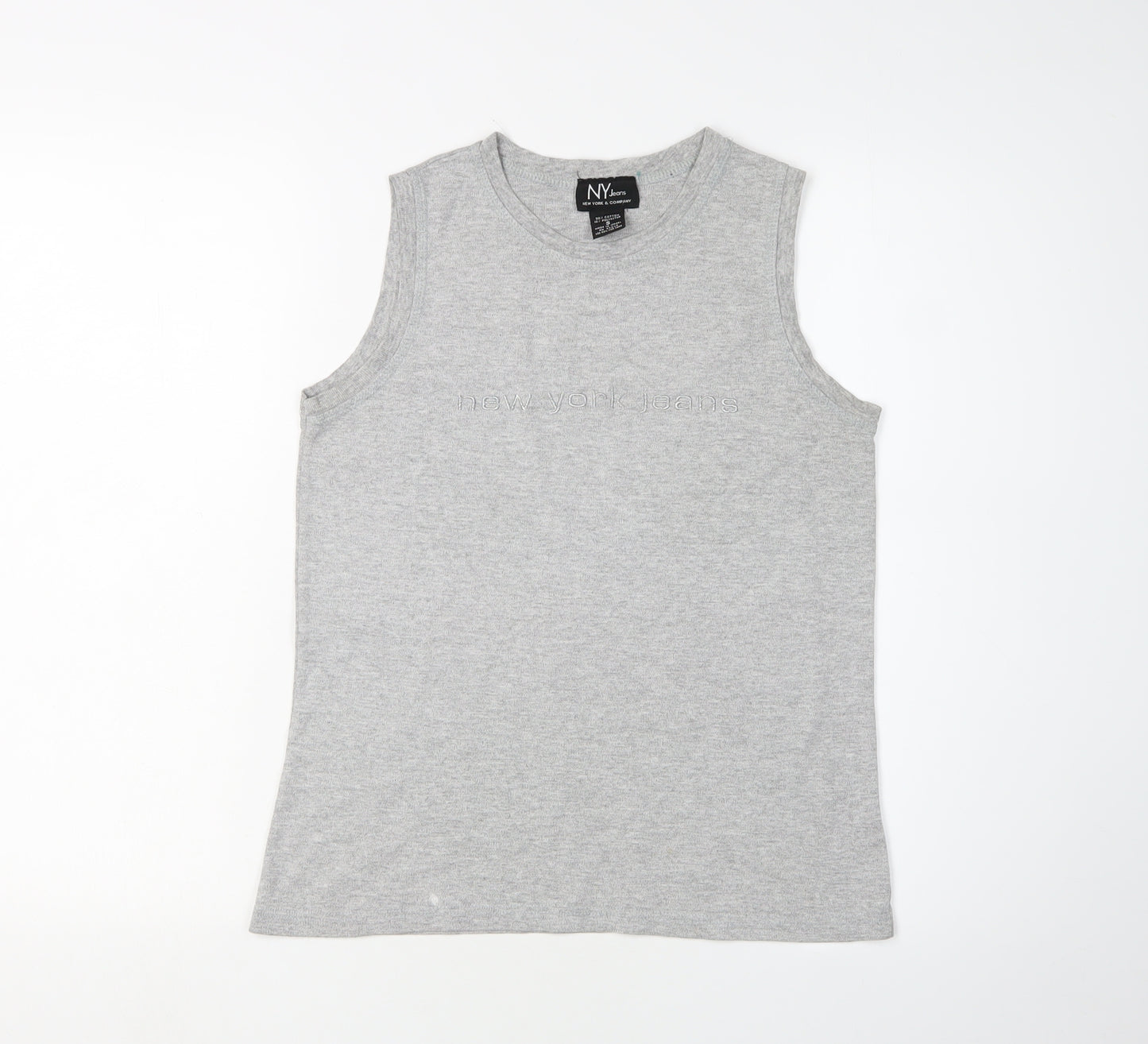 New York & Company Grey Sleeveless Women's Tank Basic Style