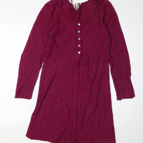 Milette Stuff Women's Red Cardigan Size 10 Buttoned Knitwear