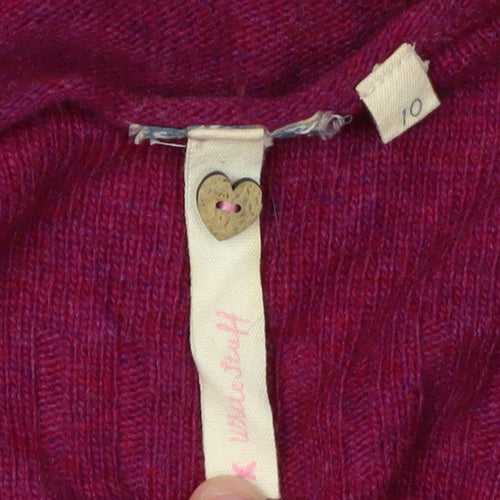 Milette Stuff Women's Red Cardigan Size 10 Buttoned Knitwear