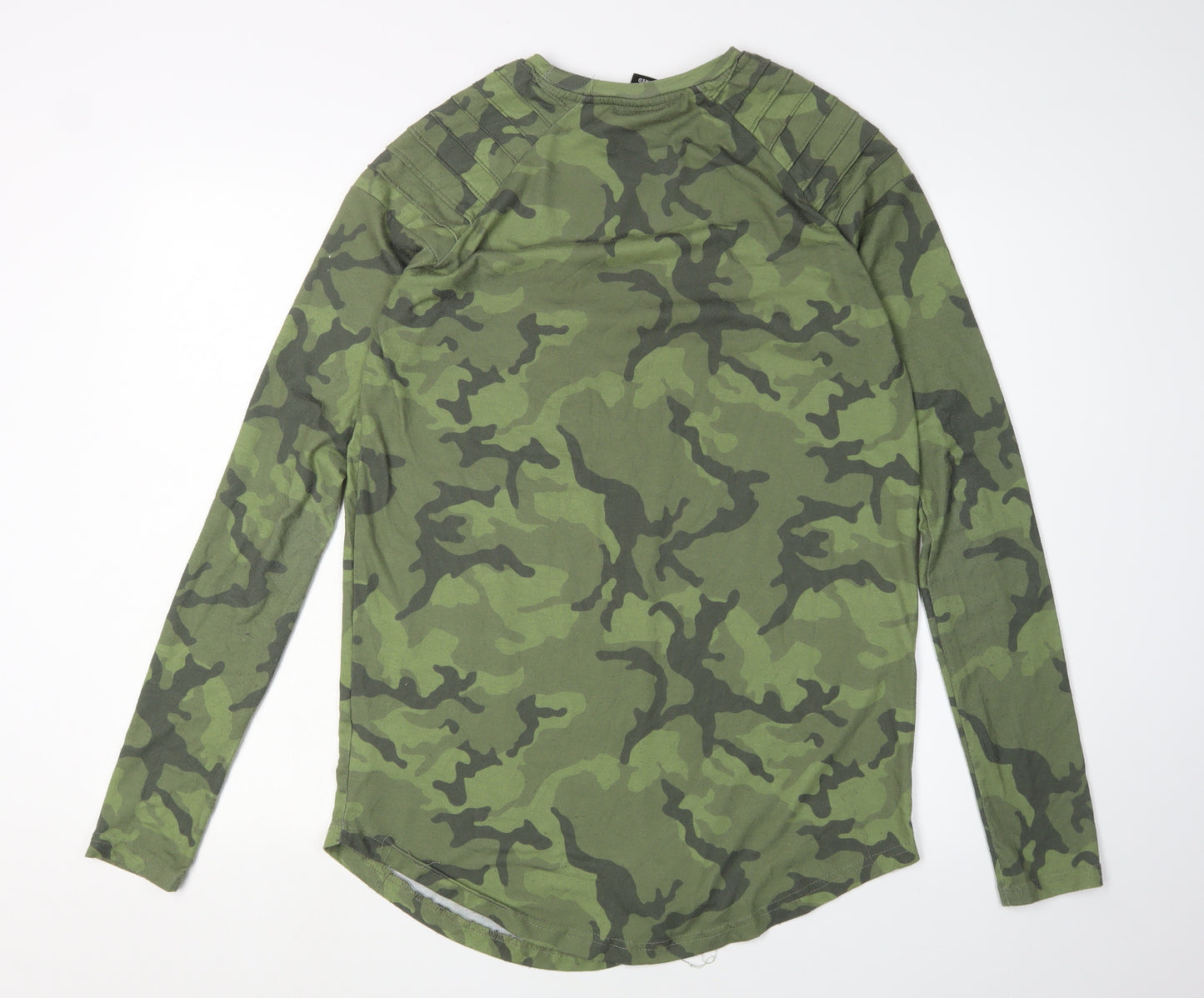 Bee Inspired Men's Green Camo Long Sleeve T-Shirt