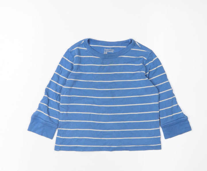 babyGap Boys Blue Striped Long Sleeve T-Shirt, Size 2 Years