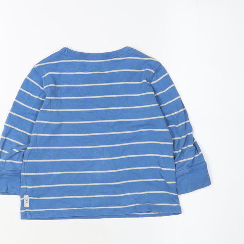 babyGap Boys Blue Striped Long Sleeve T-Shirt, Size 2 Years