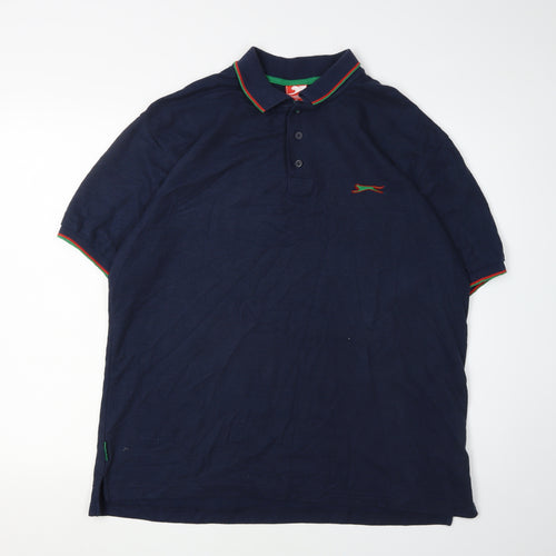 Slazenger Men's Blue XL Polo Shirt with Logo