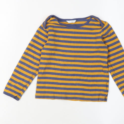 Boden Boys Multicoloured Striped Long Sleeve T-Shirt, 4 Years