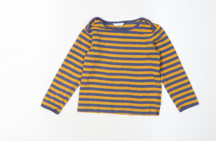 Boden Boys Multicoloured Striped Long Sleeve T-Shirt, 4 Years