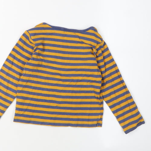 Boden Boys Multicoloured Striped Long Sleeve T-Shirt, 4 Years