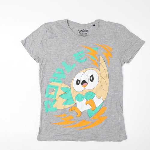 Bioworld Pokémon Grey Graphic T-Shirt Unisex Adults Small