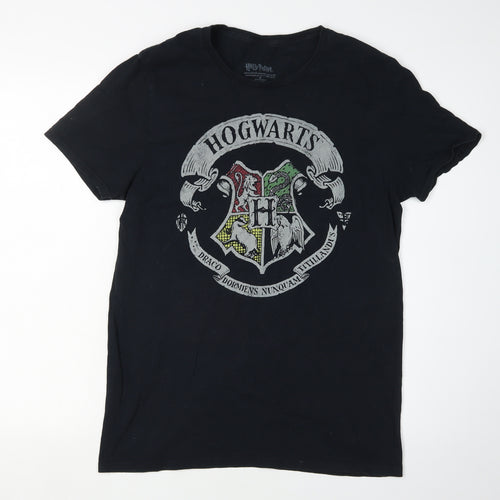 Harry Potter Men's Black L Hogwarts Graphic Tee